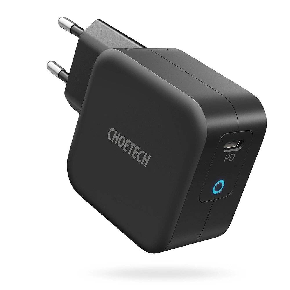 Choetech Q6006 GaN USB-C Wandladegerät, 61W Power Delivery, Quick Charge 3.0, Schwarz