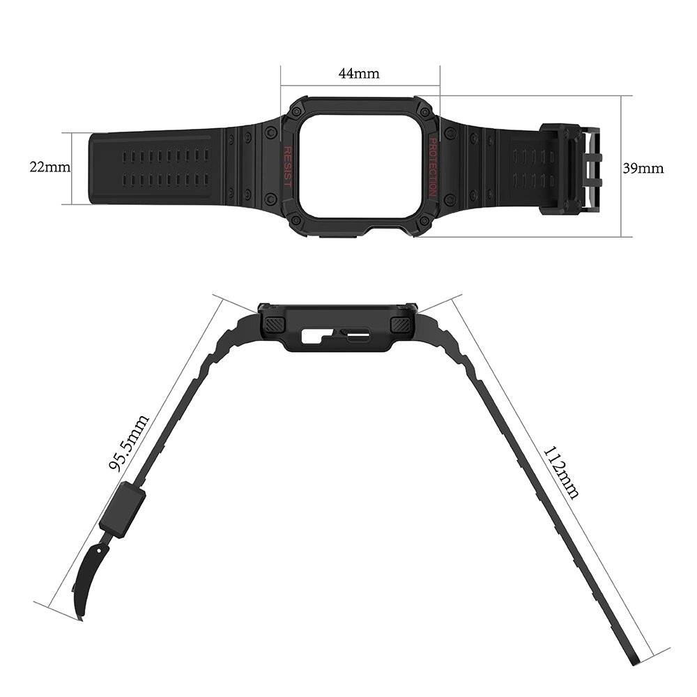Schutzarmband Apple Watch 42/44/45 mm Panzergehäuse-Armband - Grün