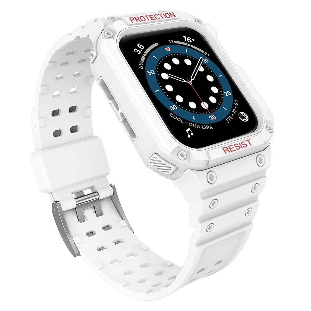 Schutzarmband Apple Watch 42/44/45 mm Panzergehäuse-Armband - Weiß