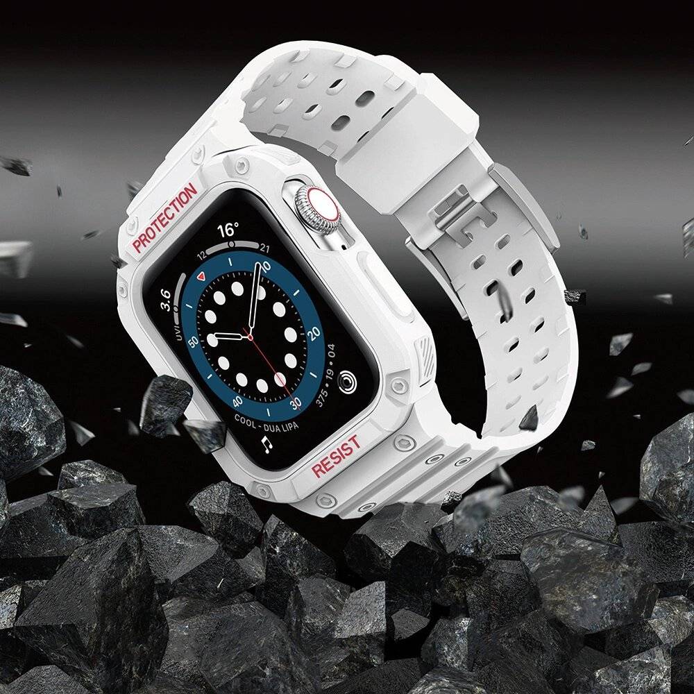 Schutzarmband Apple Watch 38/40/41 mm Panzergehäuse-Armband - Weiß