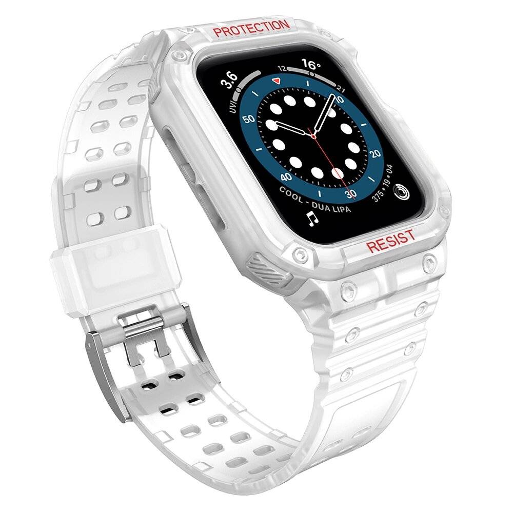 Schutzarmband Apple Watch 42/44/45 mm Panzergehäuse-Armband - Transparent