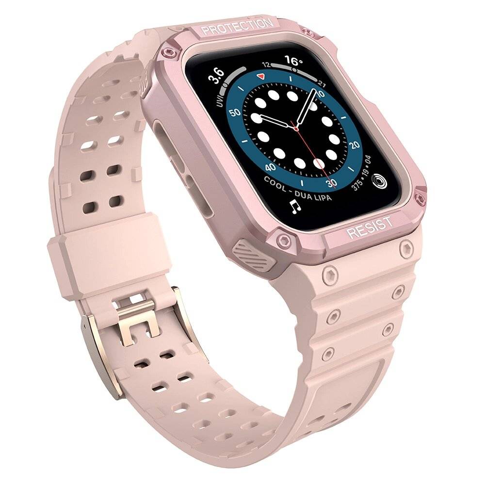 Schutzarmband Apple Watch 42/44/45 mm Panzergehäuse-Armband - Rosa