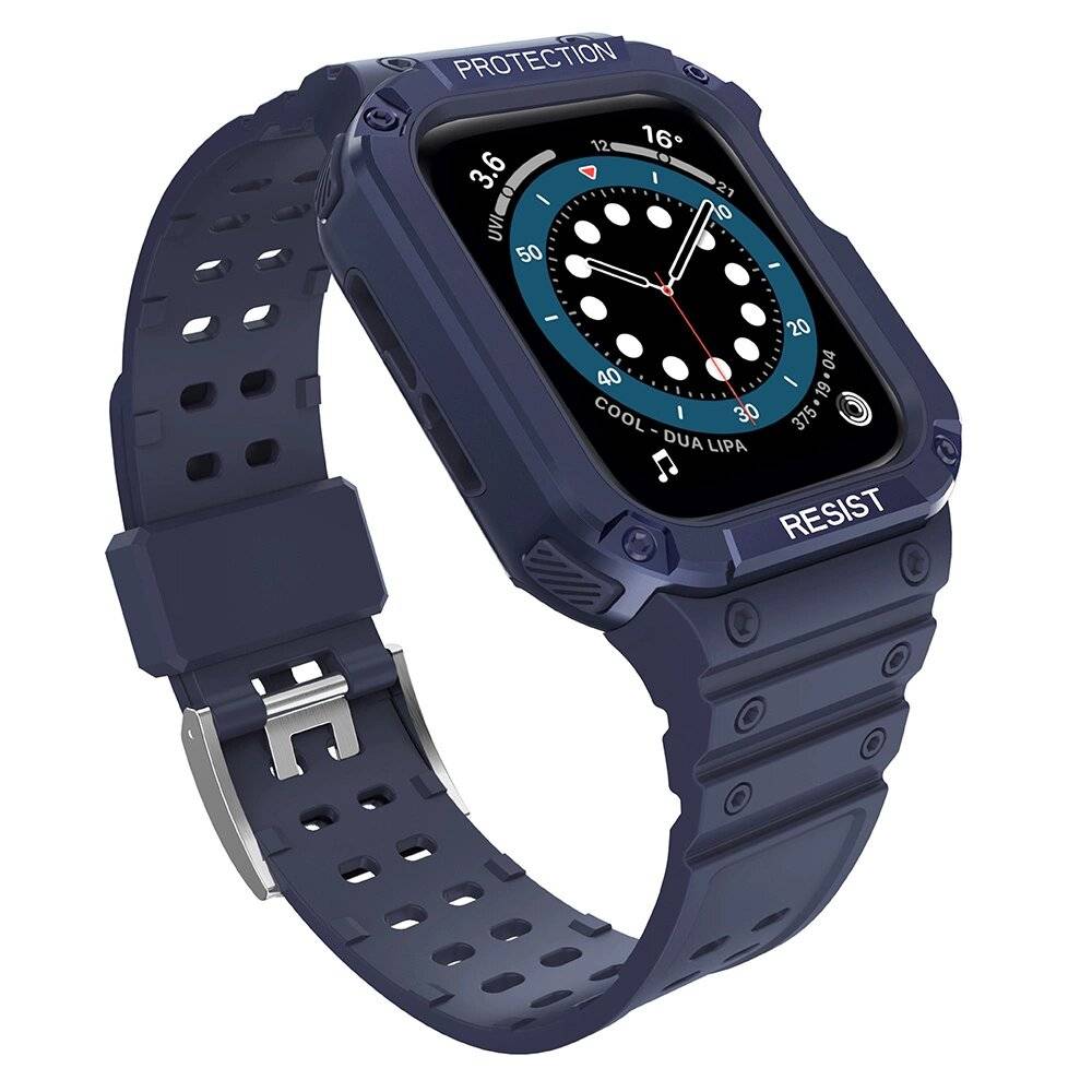 Schutzarmband Apple Watch 42/44/45 mm Panzergehäuse-Armband - Blau