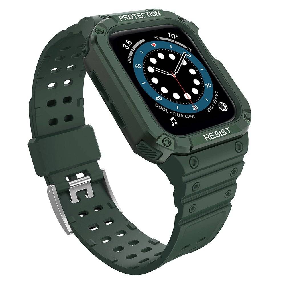 Schutzarmband Apple Watch 42/44/45 mm Panzergehäuse-Armband - Grün