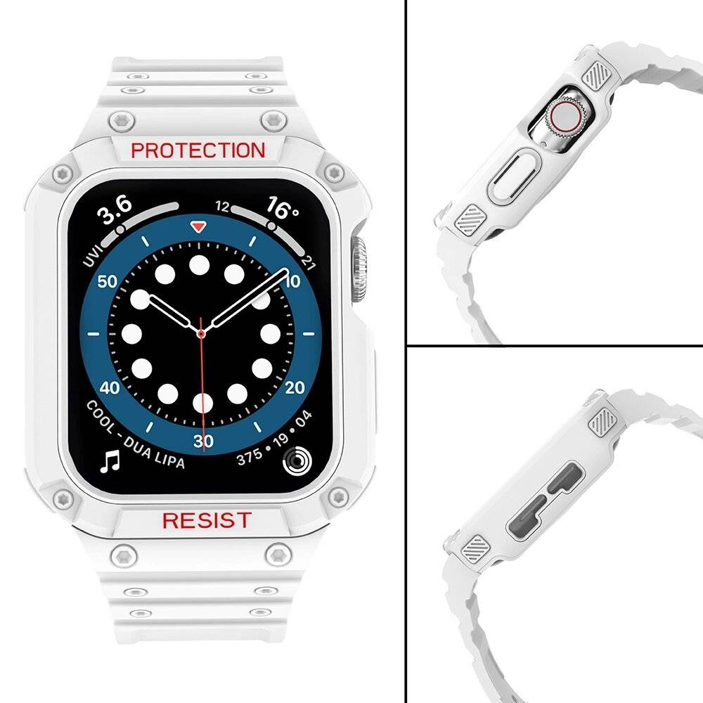 Schutzarmband Apple Watch 42/44/45 mm Panzergehäuse-Armband - Weiß