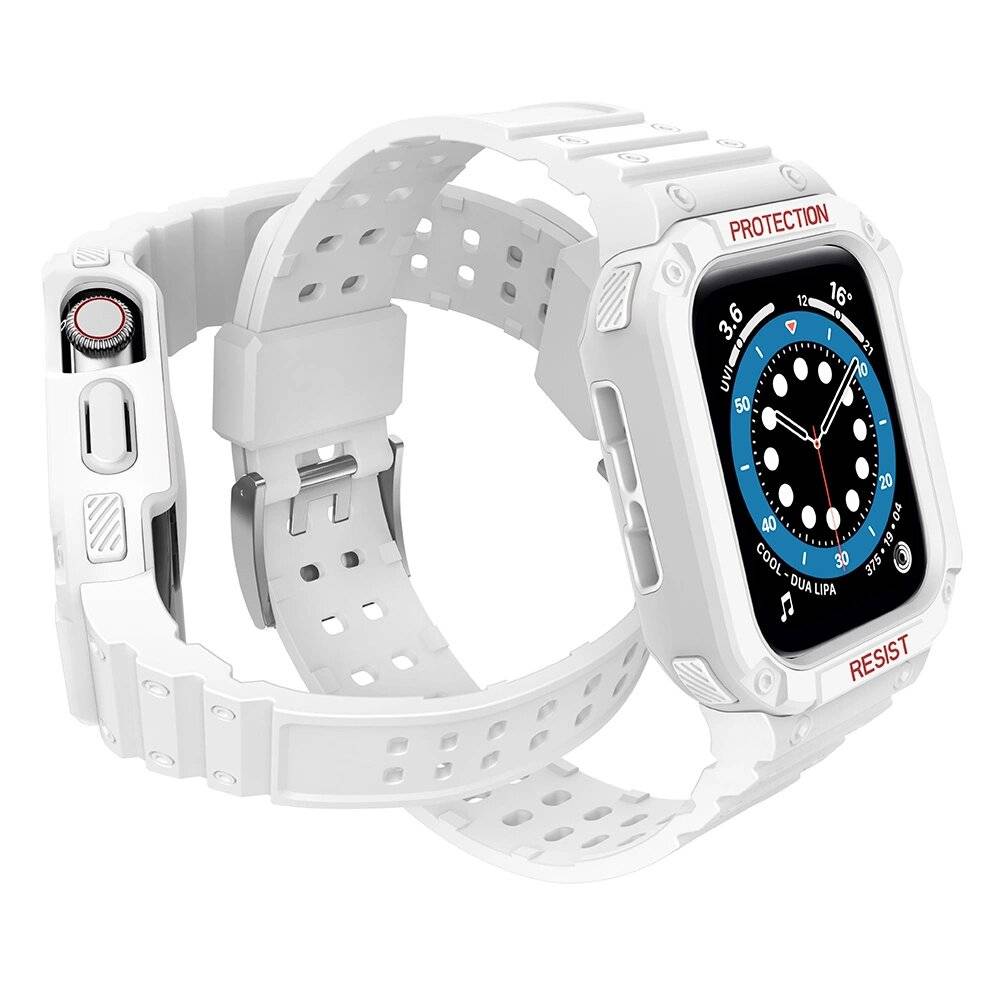 Schutzarmband Apple Watch 42/44/45 mm Panzergehäuse-Armband - Weiß