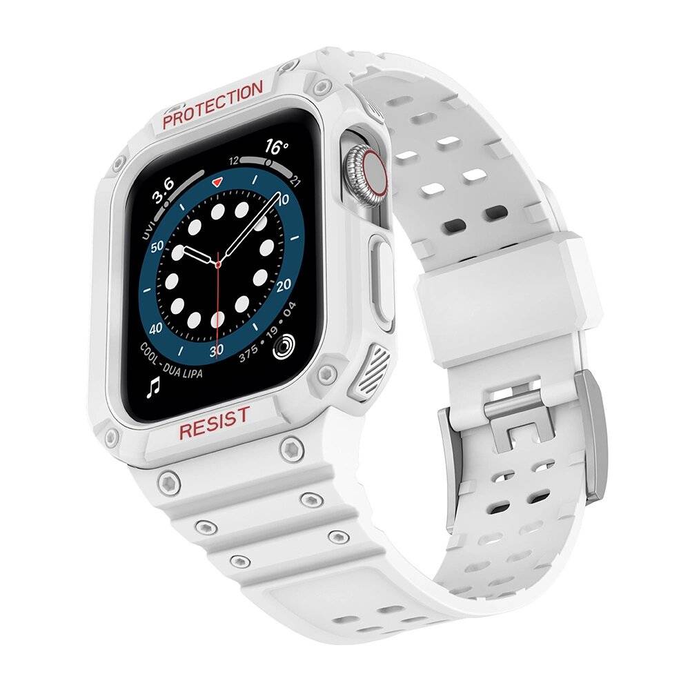 Schutzarmband Apple Watch 42/44/45 mm Panzergehäuse-Armband - Weiß