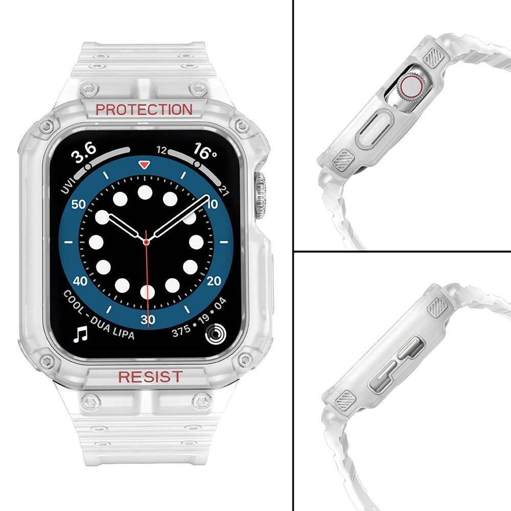 Schutzarmband Apple Watch 42/44/45 mm Panzergehäuse-Armband - Transparent