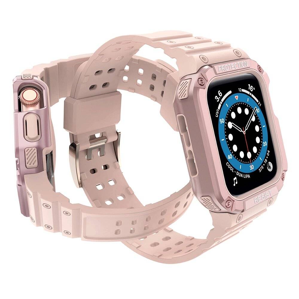 Schutzarmband Apple Watch 42/44/45 mm Panzergehäuse-Armband - Rosa