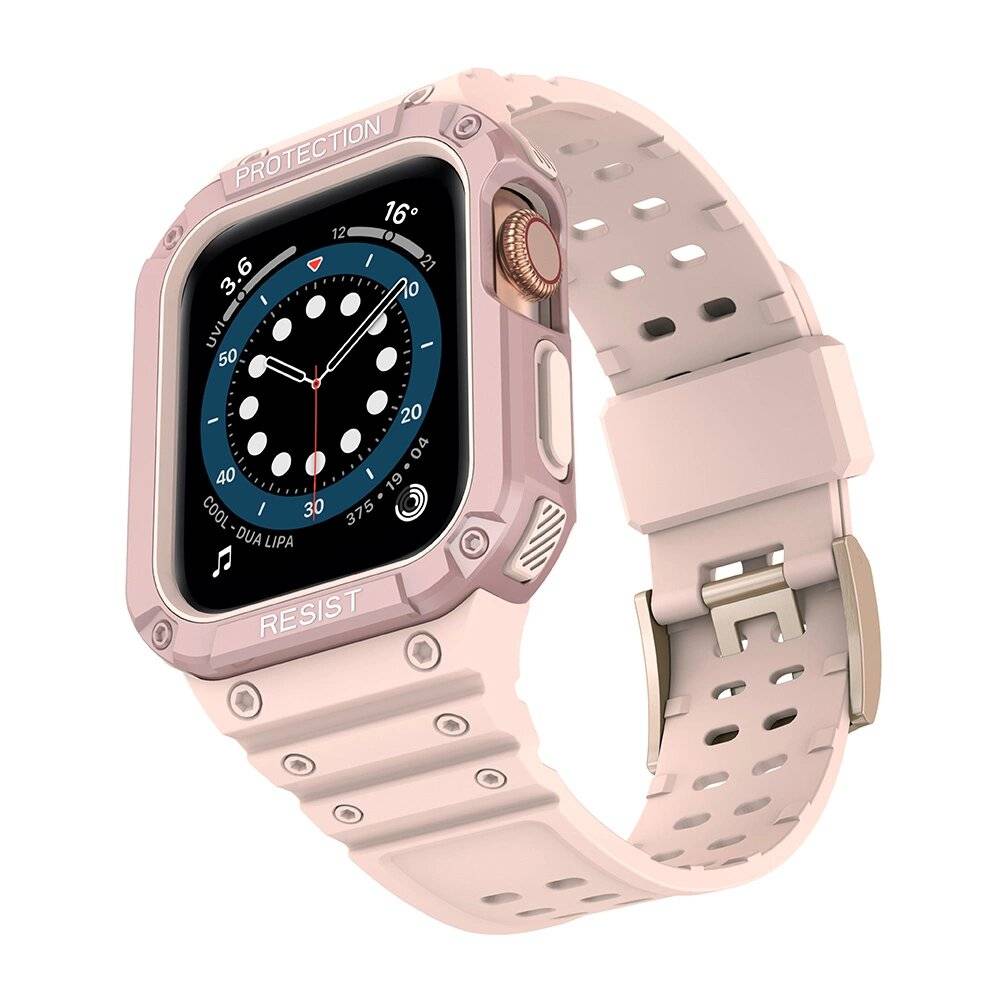 Schutzarmband Apple Watch 42/44/45 mm Panzergehäuse-Armband - Rosa