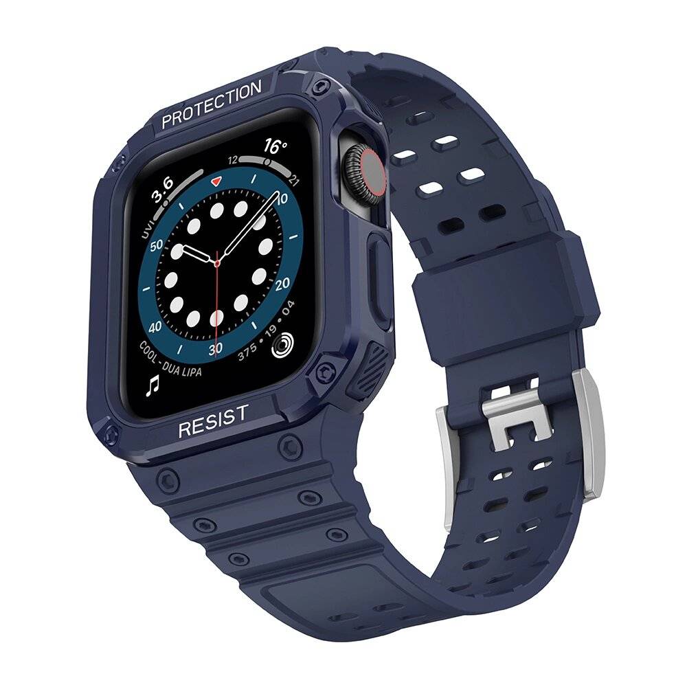 Schutzarmband Apple Watch 42/44/45 mm Panzergehäuse-Armband - Blau