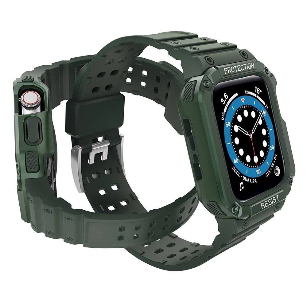 Schutzarmband Apple Watch 42/44/45 mm Panzergehäuse-Armband - Grün