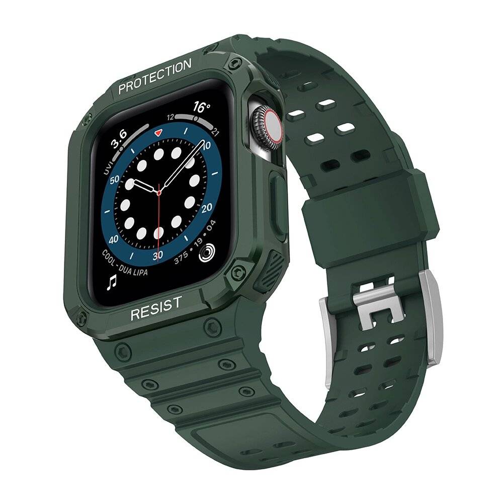 Schutzarmband Apple Watch 42/44/45 mm Panzergehäuse-Armband - Grün