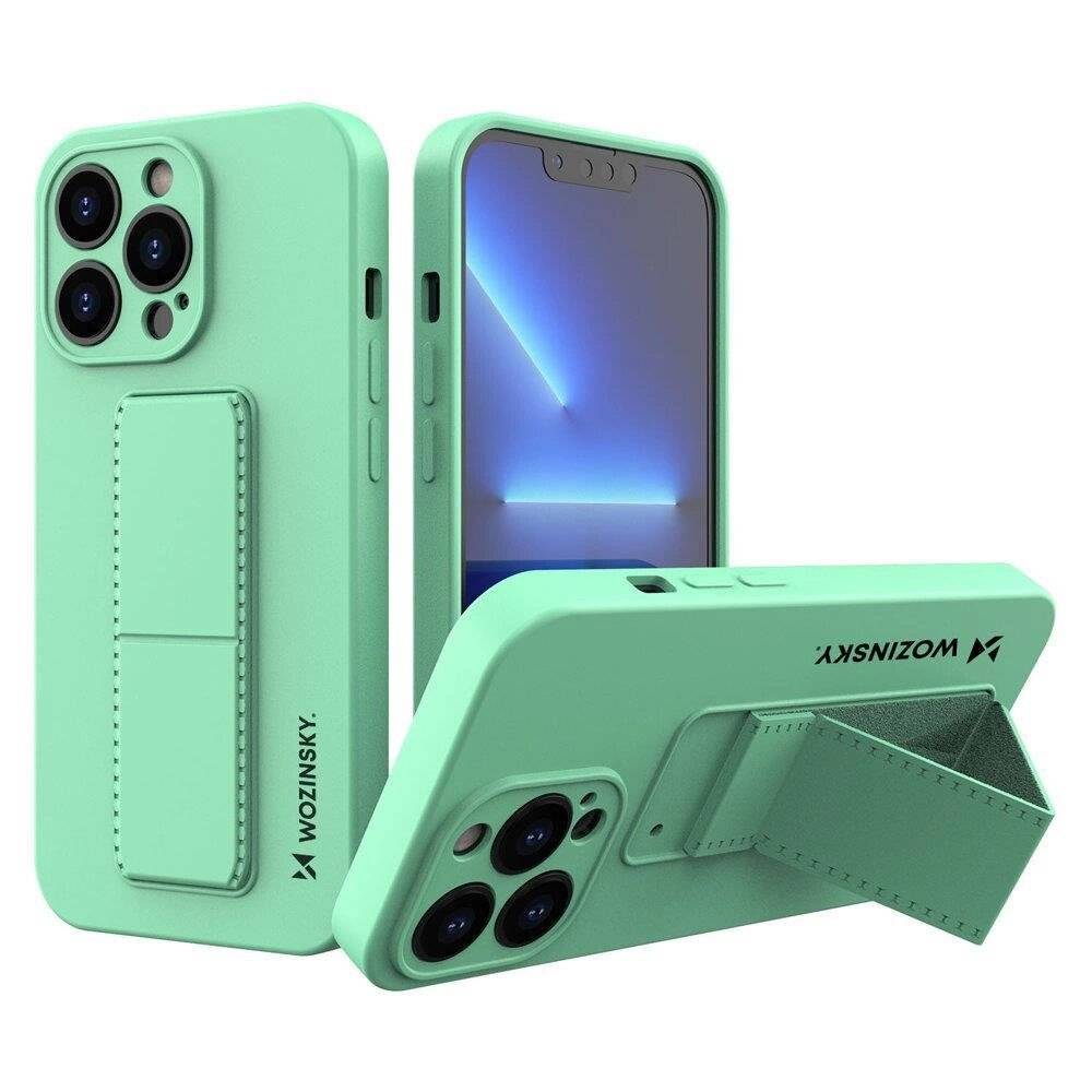 Wozinsky Kickstand Case Silikonhülle Ständer iPhone 13 mini mint