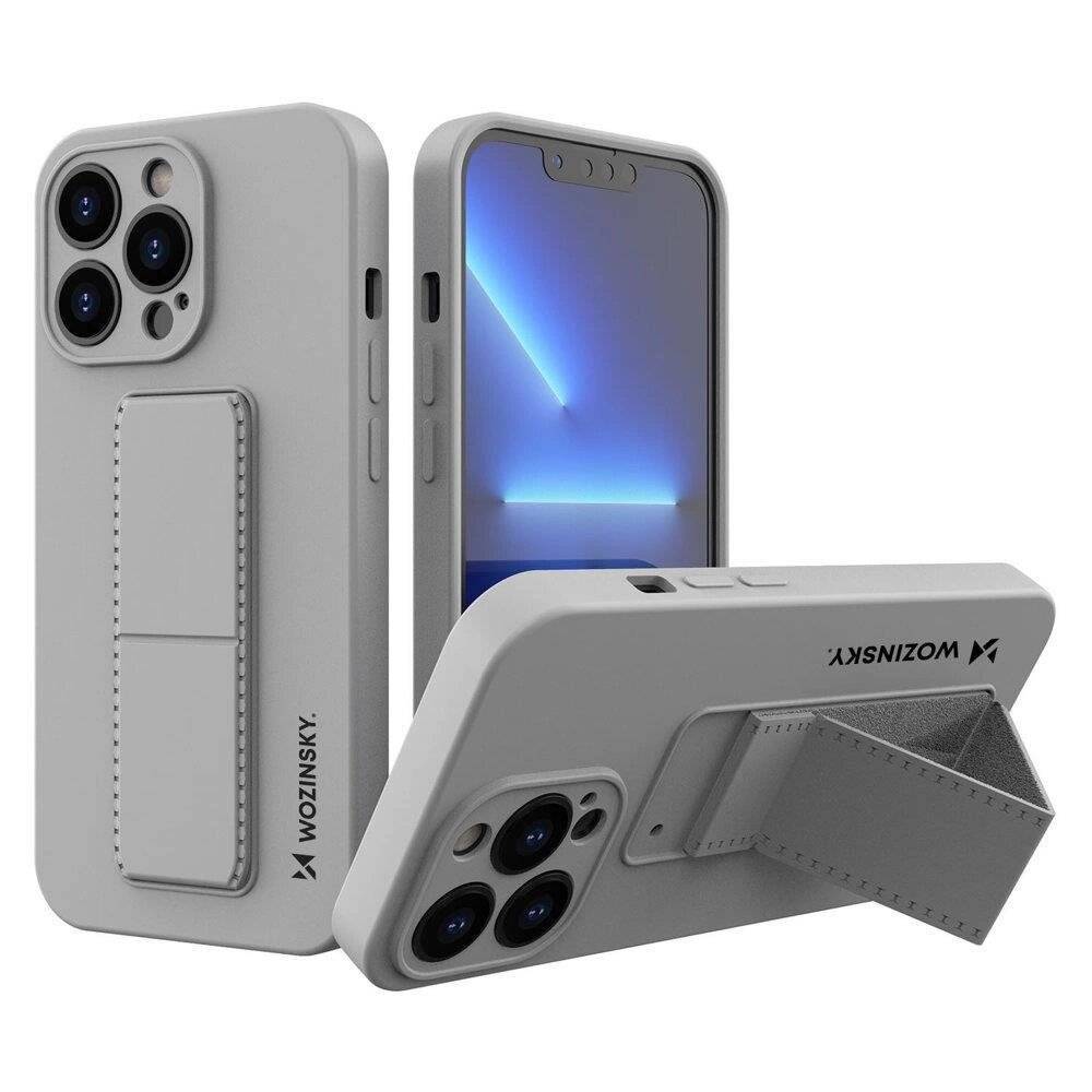 Wozinsky Kickstand Case Silikonhülle Ständer iPhone 13 mini grau