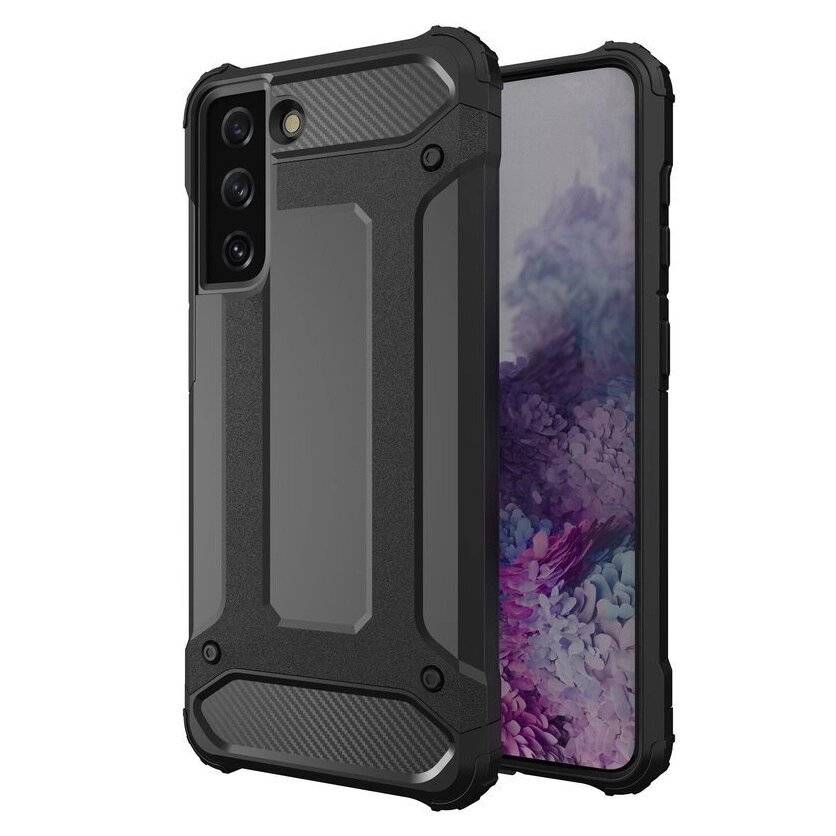Hybrid Armor robuste TPU/PC Panzer Handyhülle Hard Case Samsung Galaxy S22+ S22 Plus schwarz