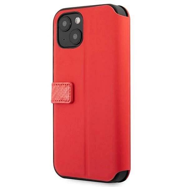 Ferrari FESAXFLBKP13SRE iPhone 13 mini 5.4″ rot/rotes Buch On Track Carbon Stripe