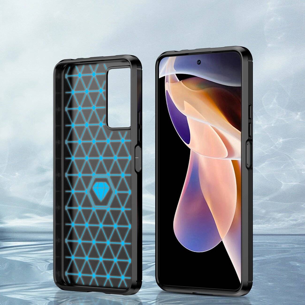 Carbon Case flexible Schutzhülle Xiaomi Redmi Note 11 Pro+ 5G China / Pro Mi11i HyperCharge Poco