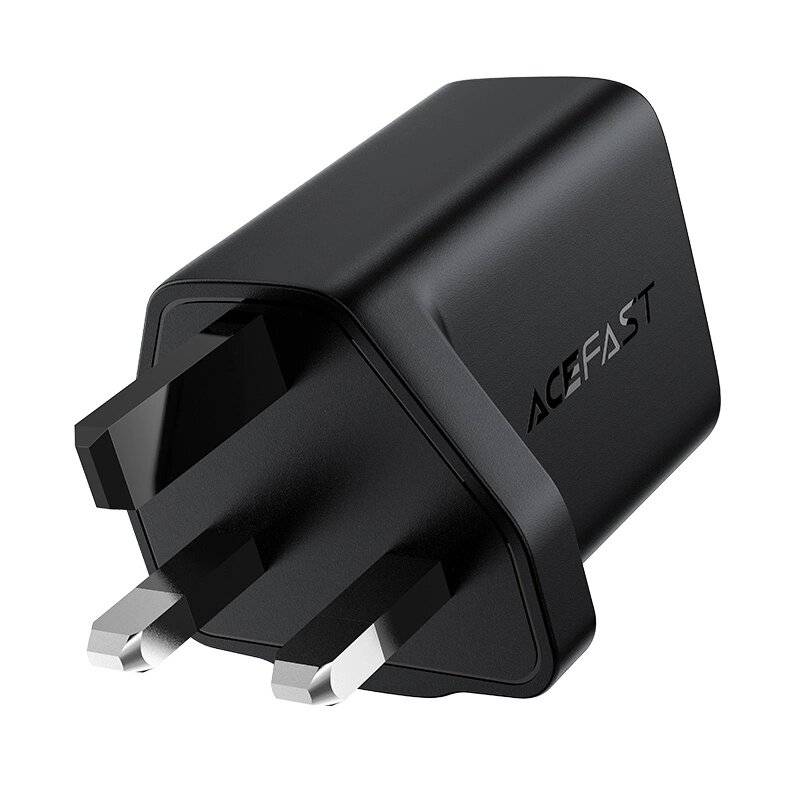 Acefast GaN-Wandladegerät UK-Stecker USB Typ C 30 W, Power Delivery, PPS, Q3 3.0, AFC, FCP weiß