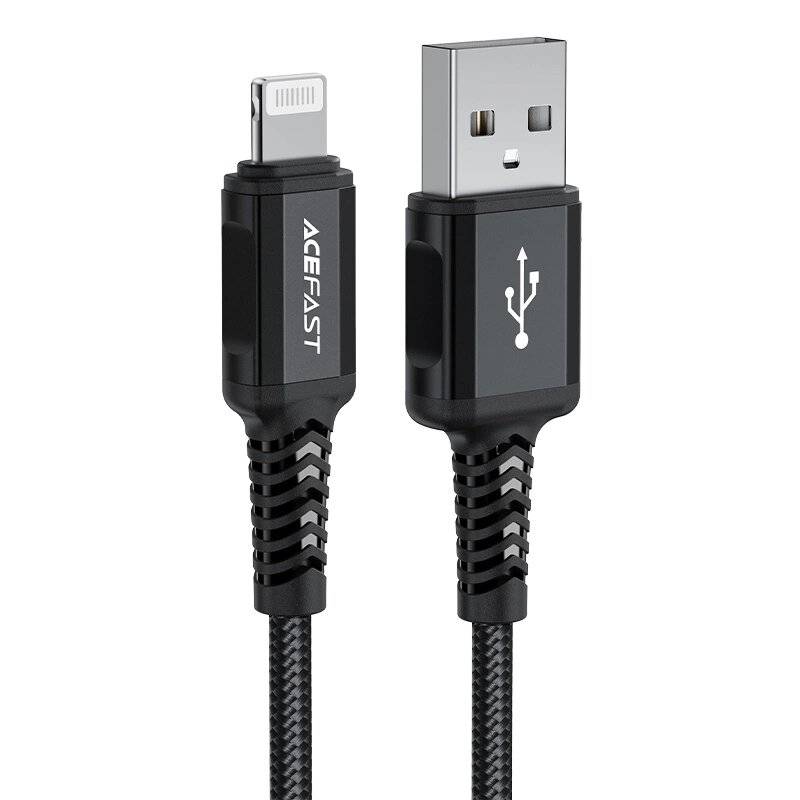 Acefast MFI USB - Lightning -Kabel 1,8 m, 2,4 A schwarz C4-02