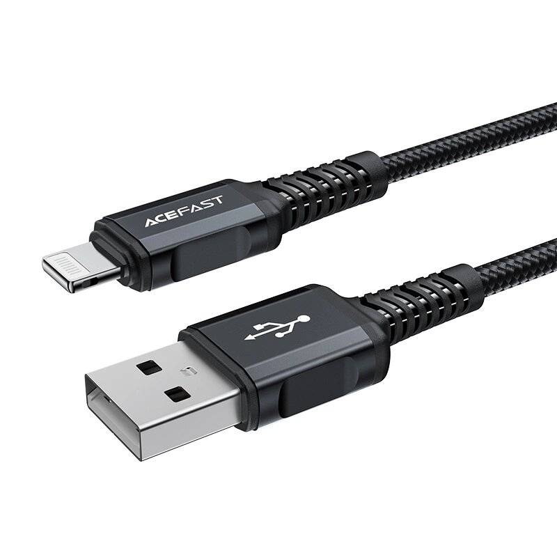 Acefast MFI USB - Lightning -Kabel 1,8 m, 2,4 A schwarz C4-02