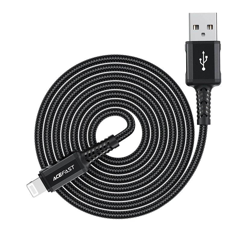 Acefast MFI USB - Lightning -Kabel 1,8 m, 2,4 A schwarz C4-02