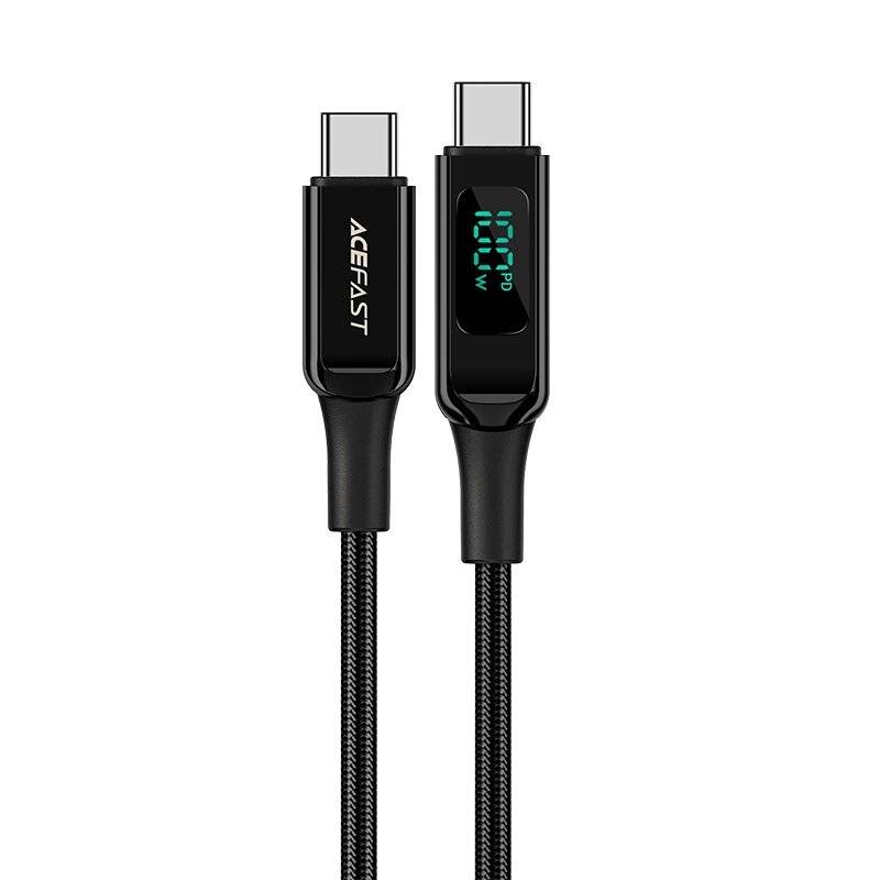 Acefast C6-03 Schwarz USB-C - PD QC-Kabel 100 W 5 A 480 Mbit/s 2 m –