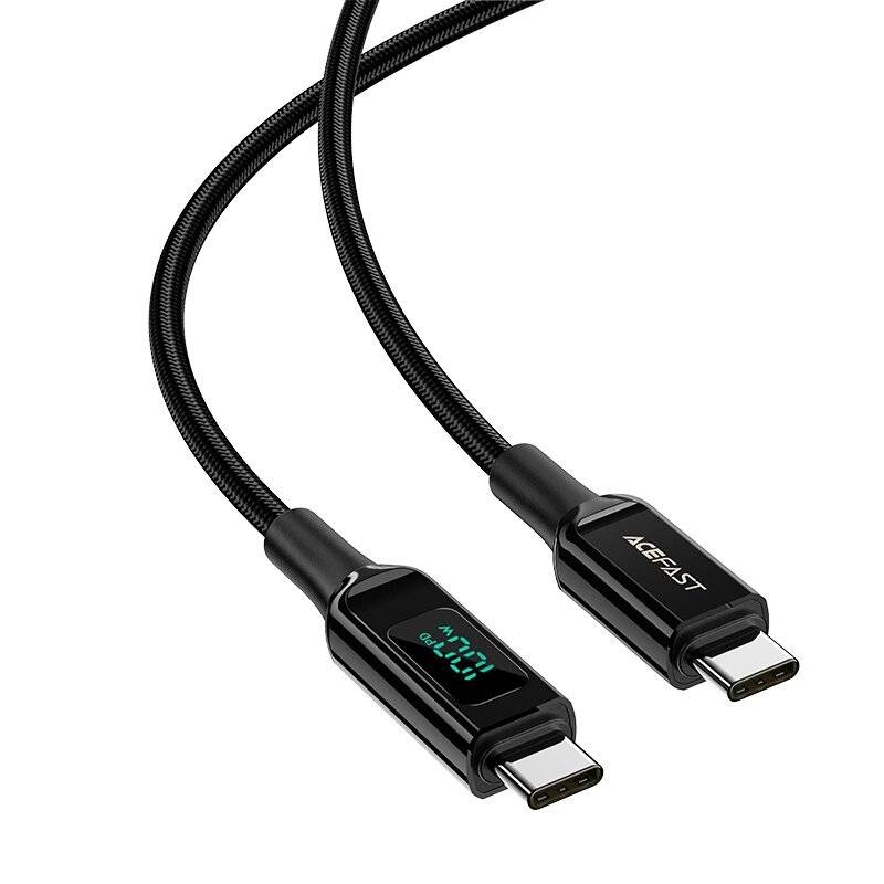 Acefast C6-03 Schwarz USB-C - PD QC-Kabel 100 W 5 A 480 Mbit/s 2 m –
