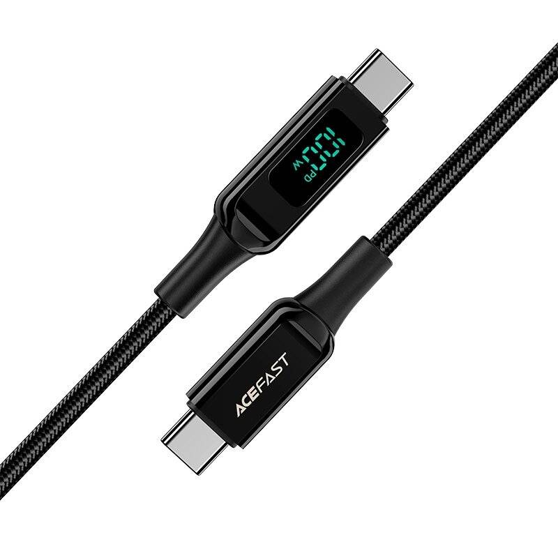 Acefast C6-03 Schwarz USB-C - PD QC-Kabel 100 W 5 A 480 Mbit/s 2 m –