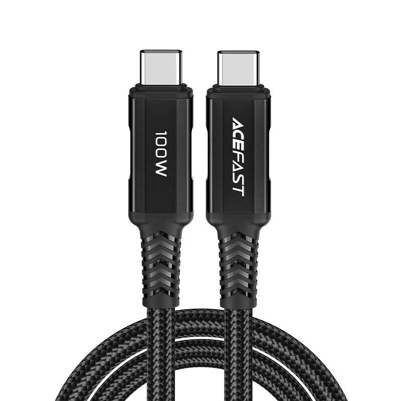 Acefast C4-03 Schwarz USB-C – PD QC-Kabel 100 W 5 A 480 Mbit/s 2 m