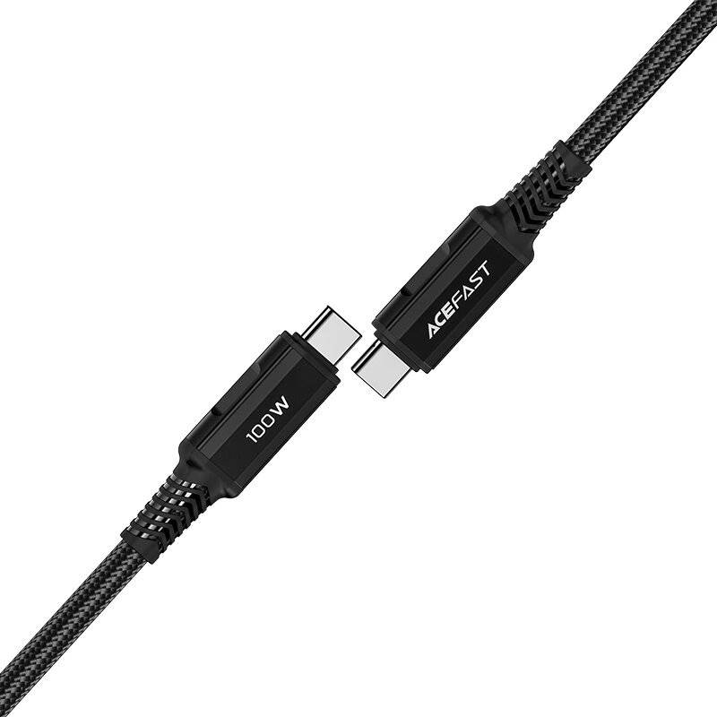 Acefast C4-03 Schwarz USB-C – PD QC-Kabel 100 W 5 A 480 Mbit/s 2 m