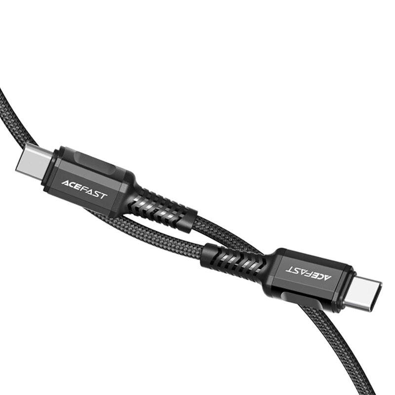 Acefast C1-03 USB-C – PD QC-Kabel 60 W 3 A 480 Mbit/s 1,2 m Schwarz