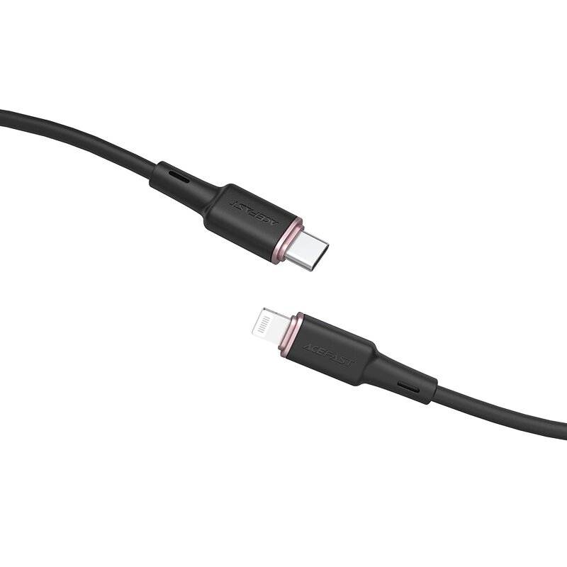 Acefast Kabel MFI USB Typ C - Lightning 1,2m, 30W, 3A schwarz C2-01