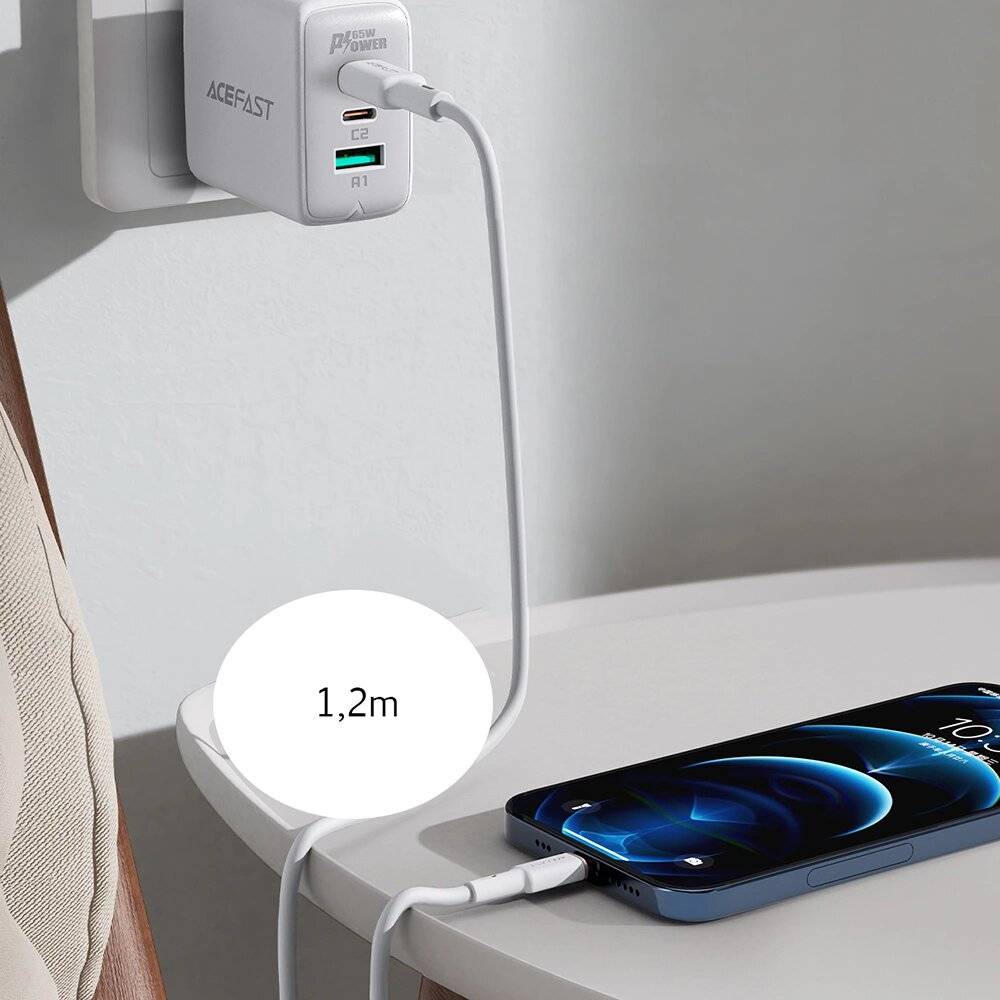 Acefast Kabel MFI USB Typ C - Lightning 1,2m, 30W, 3A schwarz C2-01