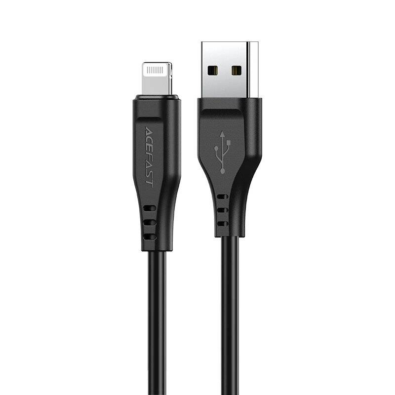 Acefast Kabel MFI USB - Lightning 1,2m, 2,4A schwarz C3-02
