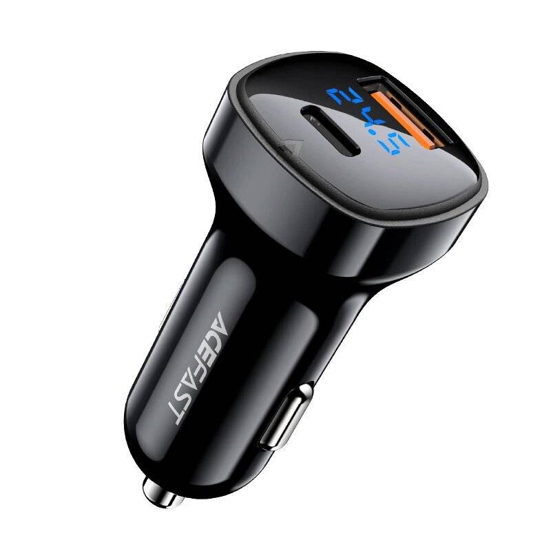 Acefast Autoladegerät 66W USB Typ C / USB, PPS, Power Delivery, Quick Charge 4.0, AFC, FCP
