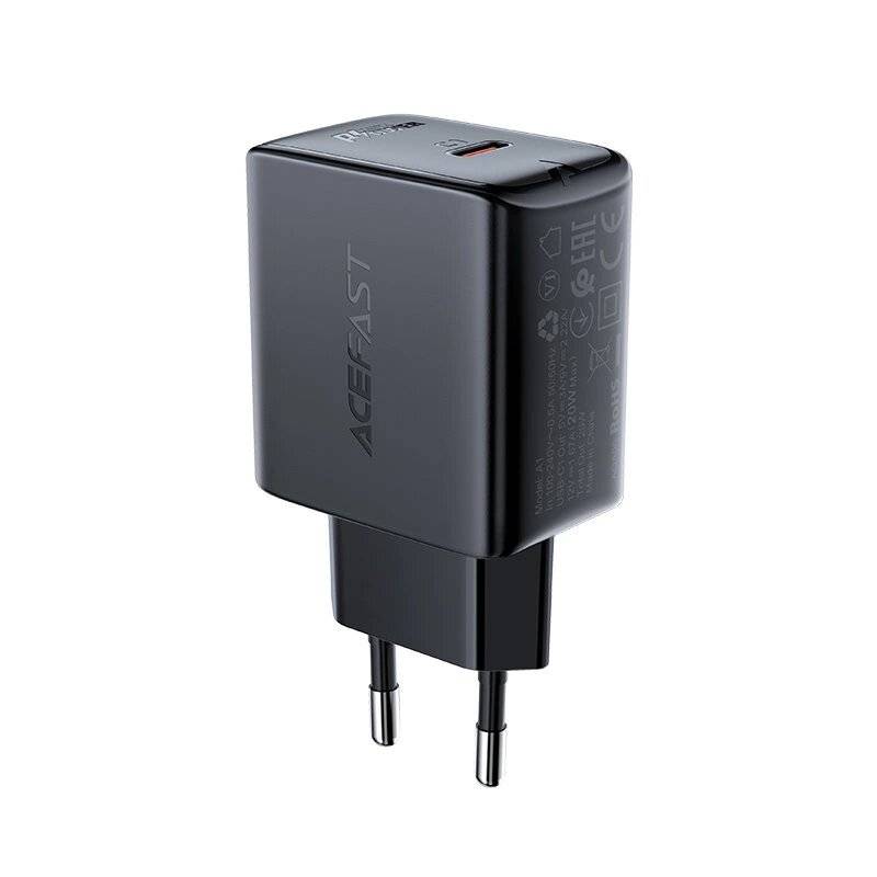 Acefast schnelles USB Typ C 20W Power Delivery Ladegerät schwarz A1 EU