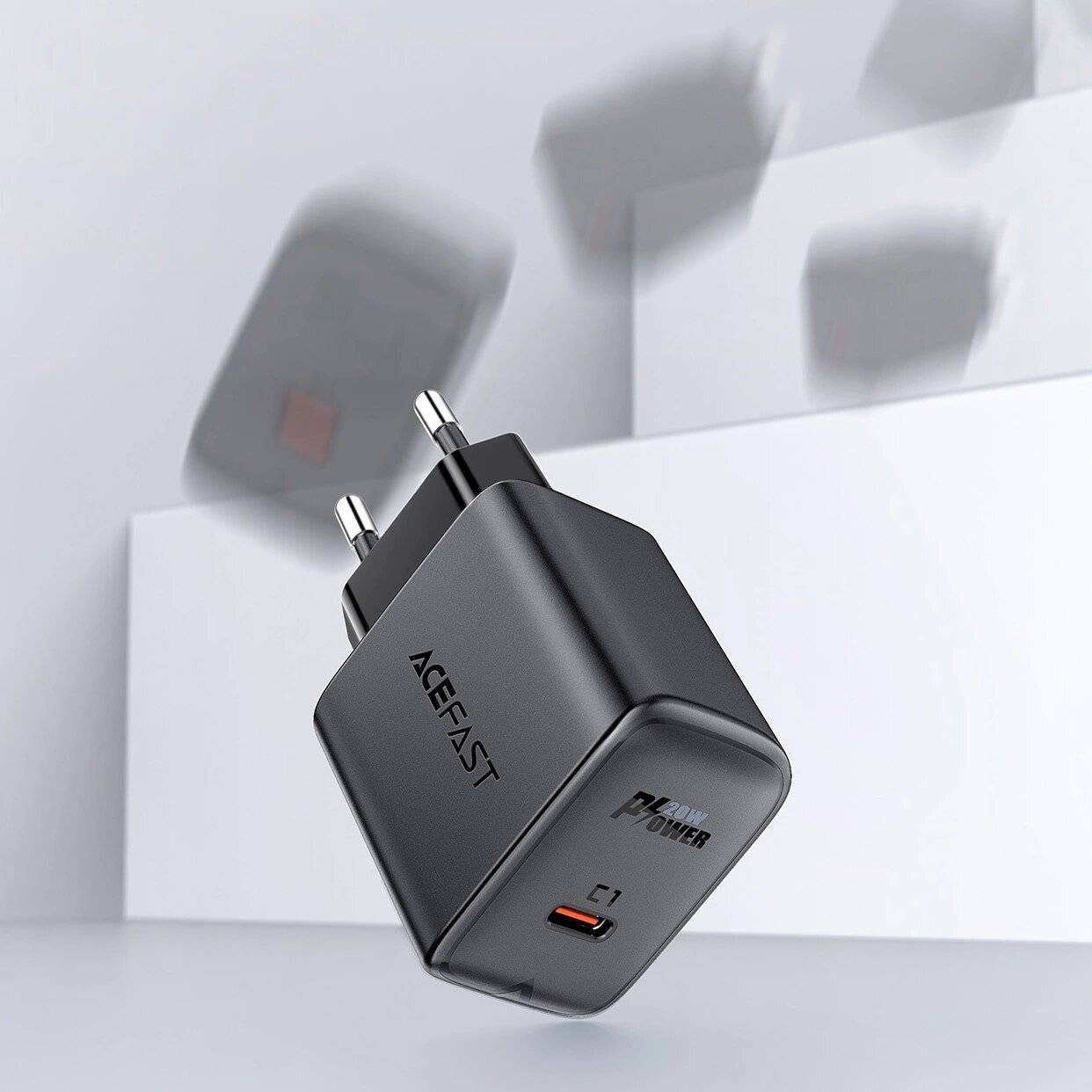 Acefast schnelles USB Typ C 20W Power Delivery Ladegerät schwarz A1 EU