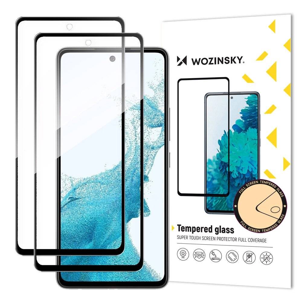 Wozinsky Vollflächig verklebtes gehärtetes Glas Samsung Galaxy S26, Fingerabdruckleser, 2 Stück.
