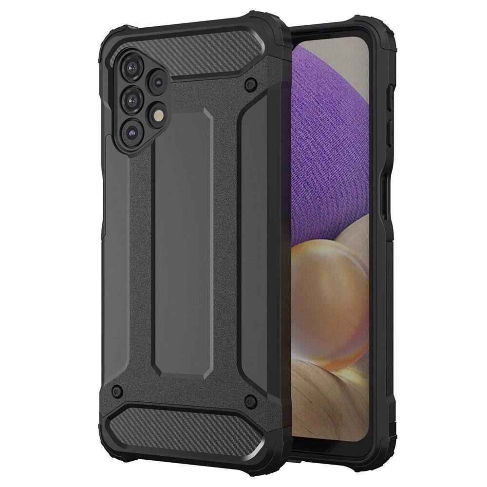 Hybrid Armor Case Tough Rugged Cover Samsung Galaxy A73 schwarz