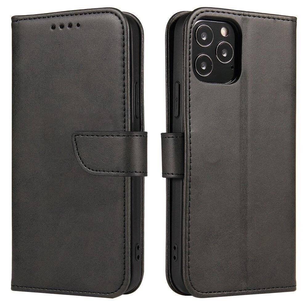 Magnet Case Edle Hülle Überschlag Standfunktion Motorola Moto G 2022 schwarz