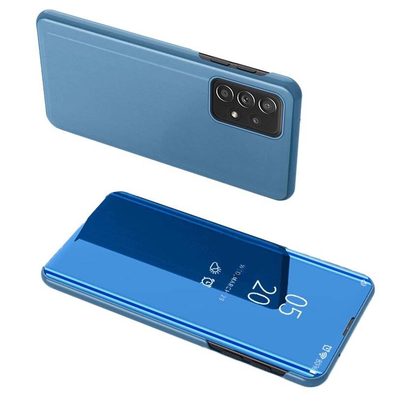Clear View Case Klapphülle Samsung Galaxy A73 blau