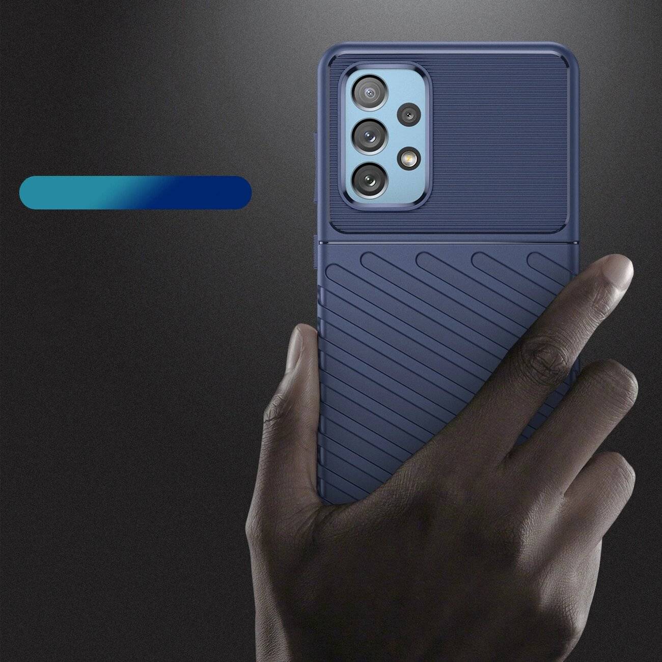 Thunder Case flexible gepanzerte Hülle Samsung Galaxy A73 blau