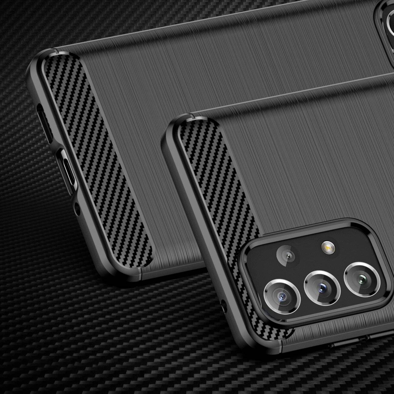 Carbon Case Flexible TPU-Hülle Samsung Galaxy A73 schwarz