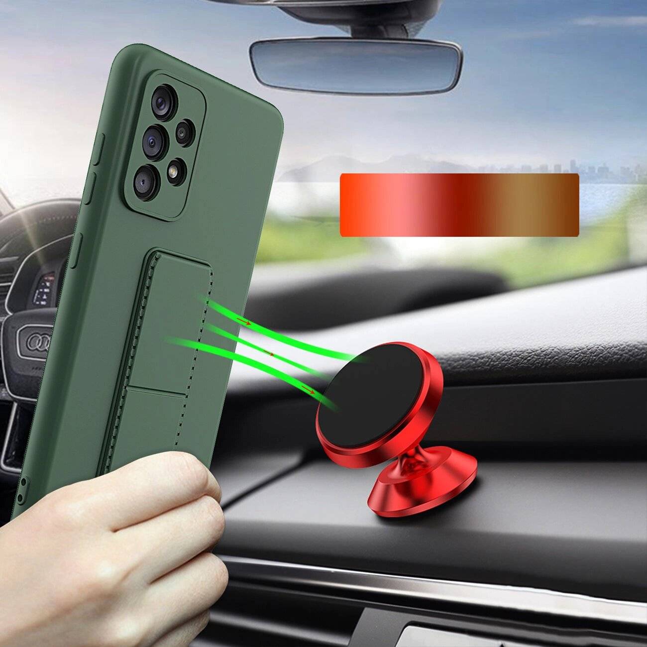 Wozinsky Kickstand Case Silikon Ständer Cover Xiaomi Redmi Note 11 Pro schwarz