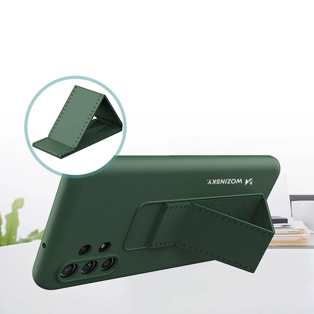 Wozinsky Kickstand Case Silikon Stand Cover Xiaomi Redmi Note 11 Pro marineblau