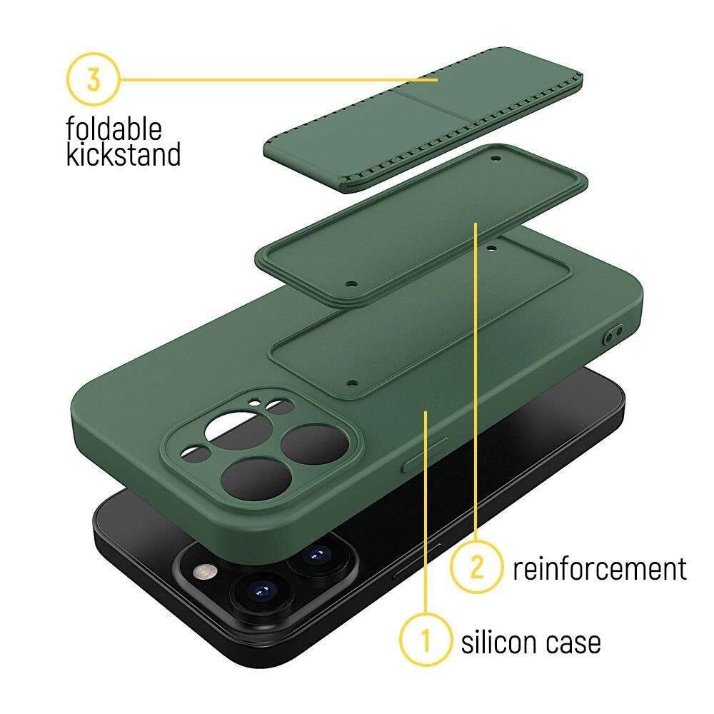 Wozinsky Kickstand Case Silikon-Ständerabdeckung Xiaomi Redmi 10 Marineblau