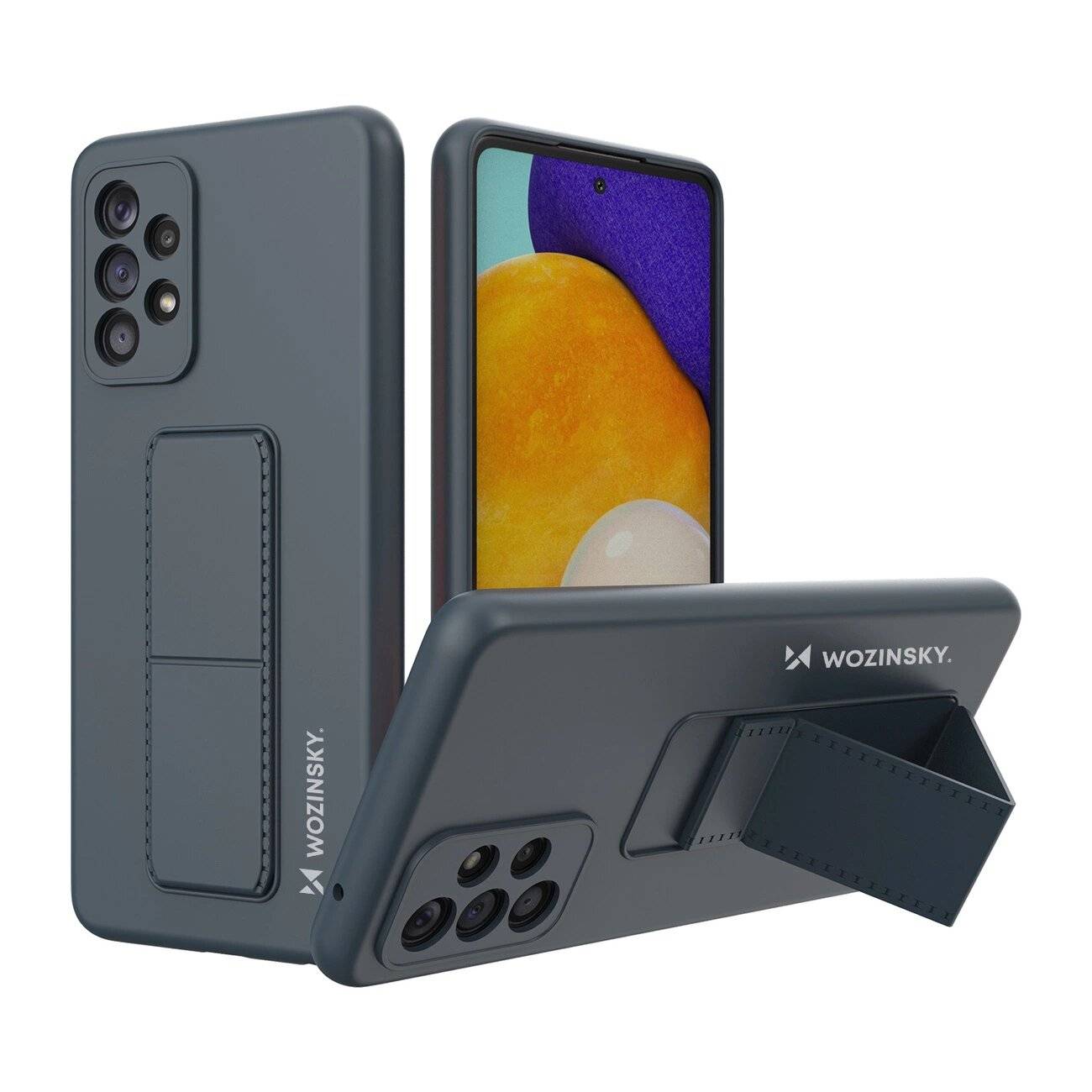 Wozinsky Kickstand Case Silikon Standhülle Samsung Galaxy A73 marineblau