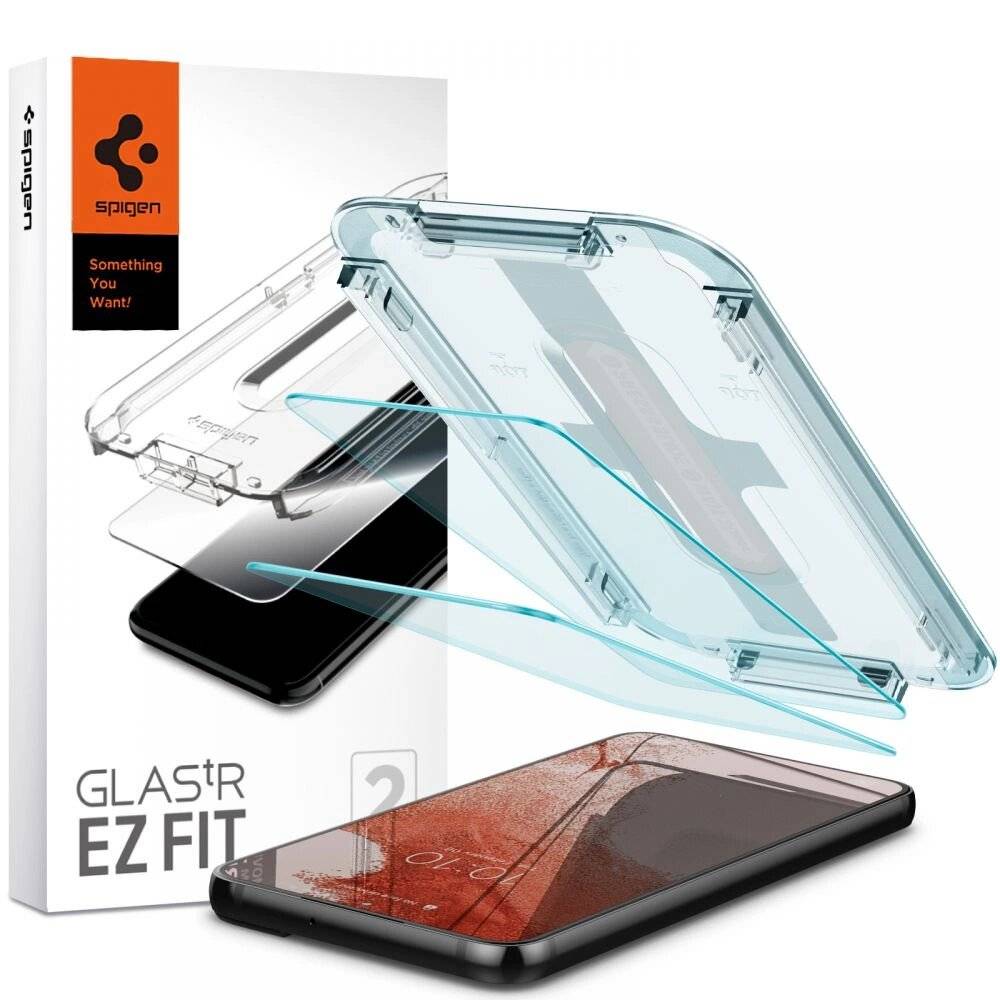 Spigen Glas.tR EZ Fit gehärtetes Glas Samsung Galaxy S22 - 2 Stk.