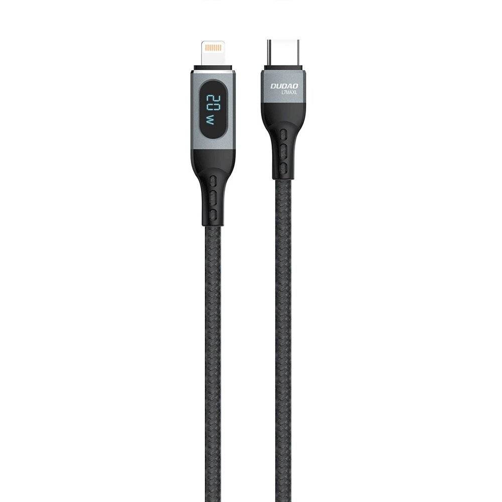 Dudao USB Type C - Lightning Kabel Schnellladung PD 20W 1m Schwarz L7MaxL